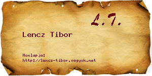 Lencz Tibor névjegykártya